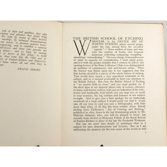 Antique Book "The British School of Etching" by Martin Hardie 1921 Signed 1st Ed - Picture 7 of 10